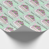  Happy Birthday | Dekkakkerbloemen Cadeaupapier (Hoek)