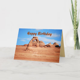 Happy Birthday, Delicate Arch, Arches Park, Utah Kaart