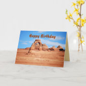 Happy Birthday, Delicate Arch, Arches Park, Utah Kaart (Gele Bloem)