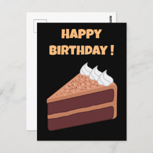 Happy Birthday Delicious Chocolate Cake Briefkaart