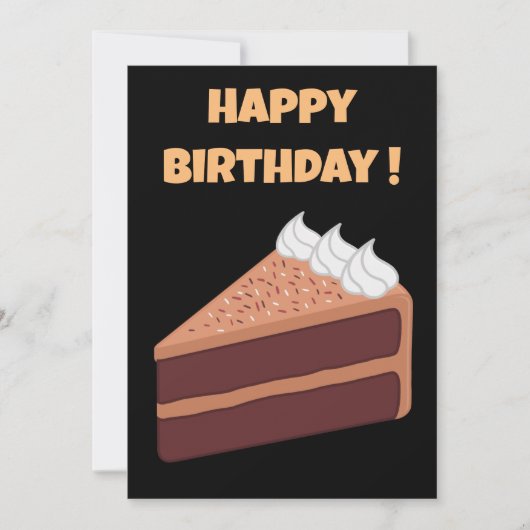 Happy Birthday Delicious Chocolate Cake Kaart (Voorkant)