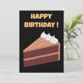 Happy Birthday Delicious Chocolate Cake Kaart (Staand voorkant)