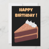 Happy Birthday Delicious Chocolate Cake Kaart (Achterkant)