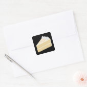 Happy Birthday Delicious Vanilla Cake Vierkante Sticker (Envelop)