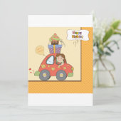 Happy Birthday Delivery Invitations Kaart (Staand voorkant)