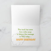 Happy Birthday Delivery Truck Kaart (Binnen)