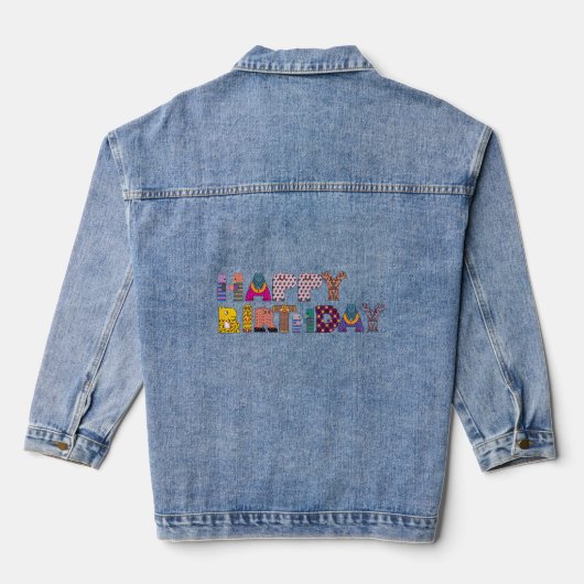 Happy BirthDay Denim Jacket (Achterkant)