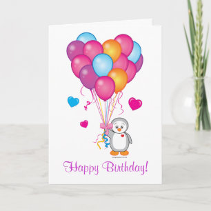 Happy Birthday: Denken aan je pinguïn Kaart