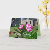 Happy Birthday Desert Roos Flowers bij Sugar Mill Kaart (Gele Bloem)