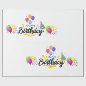 Happy Birthday Design Article-02 Cadeaupapier (Vlak)