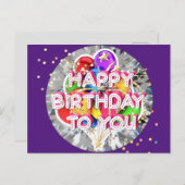 Happy Birthday Diamond Briefkaart (Voorkant / Achterkant)