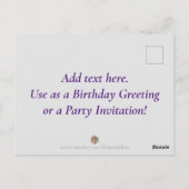 Happy Birthday Diamond Briefkaart (Achterkant)