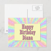 Happy Birthday Diana Briefkaart (Voorkant / Achterkant)