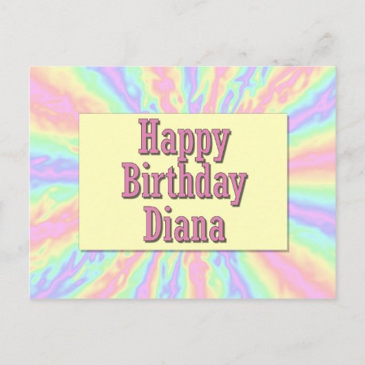 Happy Birthday Diana Briefkaart (Voorkant)