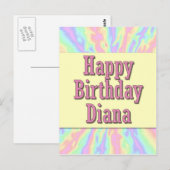 Happy Birthday Diana Briefkaart (Voorkant / Achterkant)