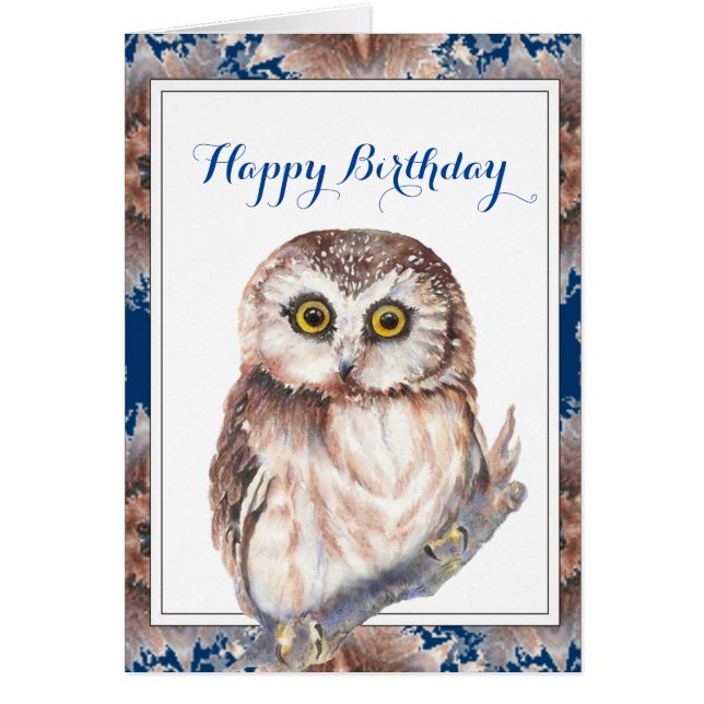 Happy Birthday die ouder wordt dan vun Little Owl  (Voorkant)