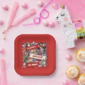 Happy Birthday Dierensport Fans Zwaaien met Cartoo Papieren Bordje (Feest)