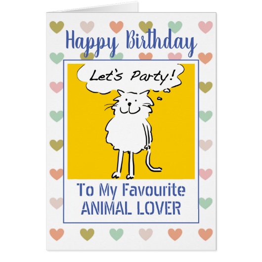 Happy Birthday Dierenvriend (Voorkant)