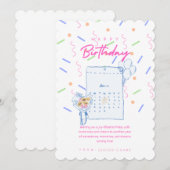 Happy Birthday  digitaal Feestdagenkaart (Voorkant / Achterkant)