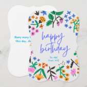 Happy Birthday  digitaal Wenskaart Feestdagenkaart (Voorkant / Achterkant)