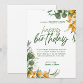 Happy Birthday  digitaal Wenskaart Feestdagenkaart (Voorkant / Achterkant)