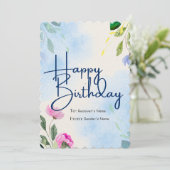 Happy Birthday  digitaal Wenskaart Feestdagenkaart (Staand voorkant)