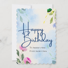 Happy Birthday digitaal Wenskaart Feestdagenkaart