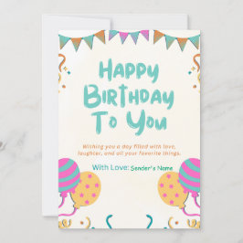 Happy Birthday digitaal Wenskaart Feestdagenkaart