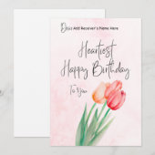 Happy Birthday  digitaal Wenskaart Feestdagenkaart (Voorkant / Achterkant)