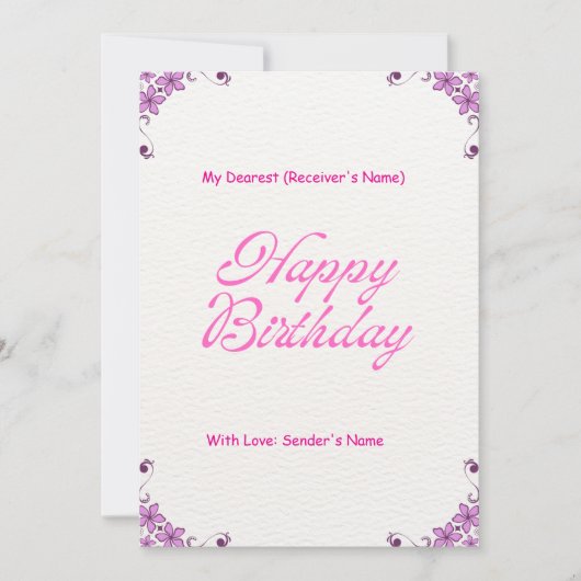 Happy Birthday  digitaal Wenskaart Feestdagenkaart (Voorkant)