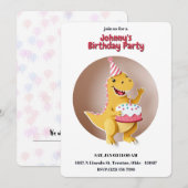 Happy Birthday Dino Kaart (Voorkant / Achterkant)