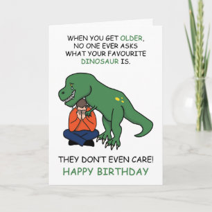 Happy Birthday Dinosaur Joke Meme Kaart