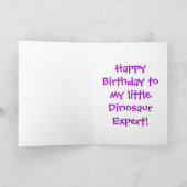 Happy Birthday Dinosaur Kaart (Binnen)