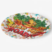 Happy Birthday Dinosaur Papieren Bordje (Gekanteld)