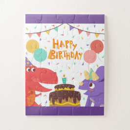 Happy Birthday Dinosaurs Legpuzzel