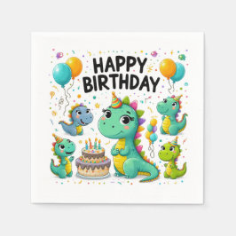 Happy Birthday Dinosaurs Servet