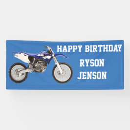 Happy Birthday Dirt Bike Kinderverjaardagsbanner Spandoek