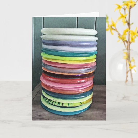 Happy Birthday | Disc Golf-Humor Kaart (Gele Bloem)