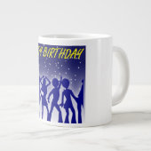 "HAPPY BIRTHDAY" DISCO DANCERS GROTE KOFFIEKOP (Voorkant rechts)