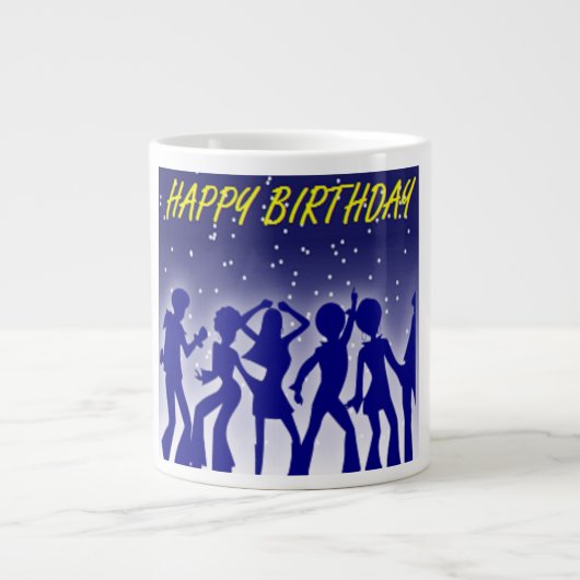 "HAPPY BIRTHDAY" DISCO DANCERS GROTE KOFFIEKOP (Voorkant)