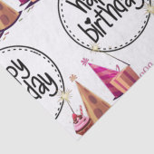 Happy Birthday-discussiestuk Tissuepapier (Detail)
