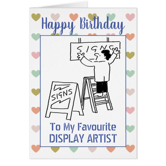 Happy Birthday Display Artist (Voorkant)
