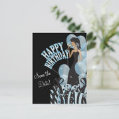 Happy Birthday Diva Girl | DIY-naam | Aqua Aankondigingskaart (Staand voorkant)