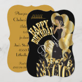 Happy Birthday Diva Girl | DIY-naam | Goud Kaart (Voorkant / Achterkant)