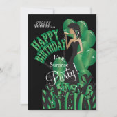 Happy Birthday Diva Girl | DIY-naam | Groen Kaart (Voorkant)