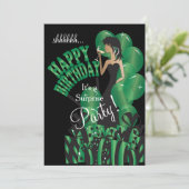 Happy Birthday Diva Girl | DIY-naam | Groen Kaart (Staand voorkant)