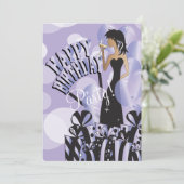 Happy Birthday Diva Girl | DIY-naam | Licht Paars Kaart (Staand voorkant)