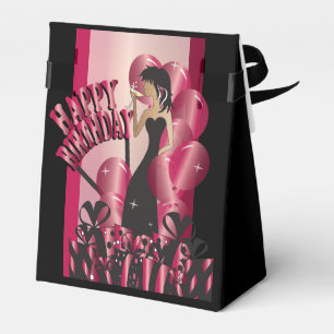 Happy Birthday Diva Girl DIY-naam Ruby Red Bedankdoosjes