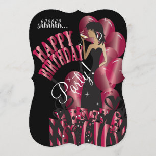 Happy Birthday Diva Girl   DIY-naam   Ruby Red Kaart
