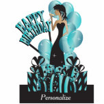 Happy Birthday Diva Girl | DIY-naam | Turquoise Staand Fotobeeldje<br><div class="desc">Vrijstaande 'Birthday Cutouts'. Maakt een geweldig gesprek op gang! Happy Birthday Cake en Table Toppers. - Deze schattige, vrolijke verjaardagstafel/cake-topper zal een grote hit zijn op haar feestje. Ideaal voor elke 21-jarige. ⭐ Dit product is 100% . De grafiek en de tekst kunnen worden geschrapt, worden bewogen, resized, rond, worden...</div>